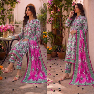 Diamond Print Cotton 3-Piece Suit