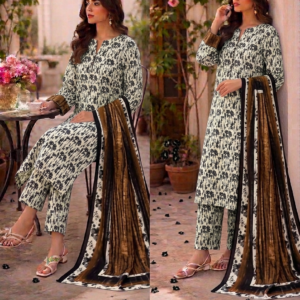 Floral Print Cotton 3-Piece Suit