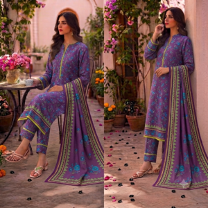 Midnight Bloom Premium Winter Khaddar